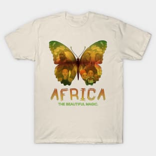 Africa The Beautiful Magic - Adorable African American Butterfly T-Shirt